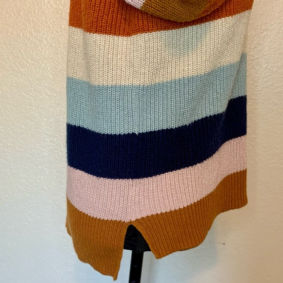 Madewell Thompson Pocket Pullover Sweater Rainbow Stripe Size Small - Picture 11 of 14